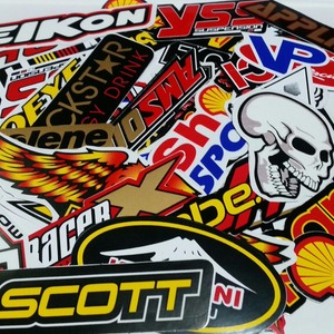 60 MIXED RANDOM STICKER DECAL CAR ATV BIKE RACING HELMET MOTORCROSS DIRT BMX # A
