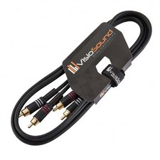 Twin Phono 2 x RCA to 2 x RCA Phono Plug Twin Lead / Stereo DJ Hi-Fi Audio Cable