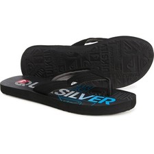 Quiksilver Mens Quilted Nitro 2 Wide Strap Flip Flops Sandals Black 9/10/11/12