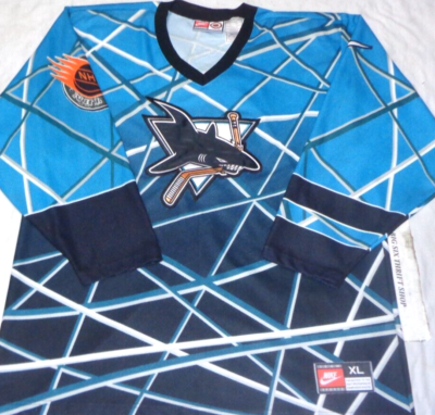 Vintage San Jose Sharks Nike Team Sports NHL Hockey Jersey Shirt Size XL  Adult