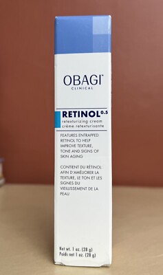 Obagi Clinical Retinol 0.5 Retexturizing Cream 1 Oz Anti-Aging  NIB Sealed