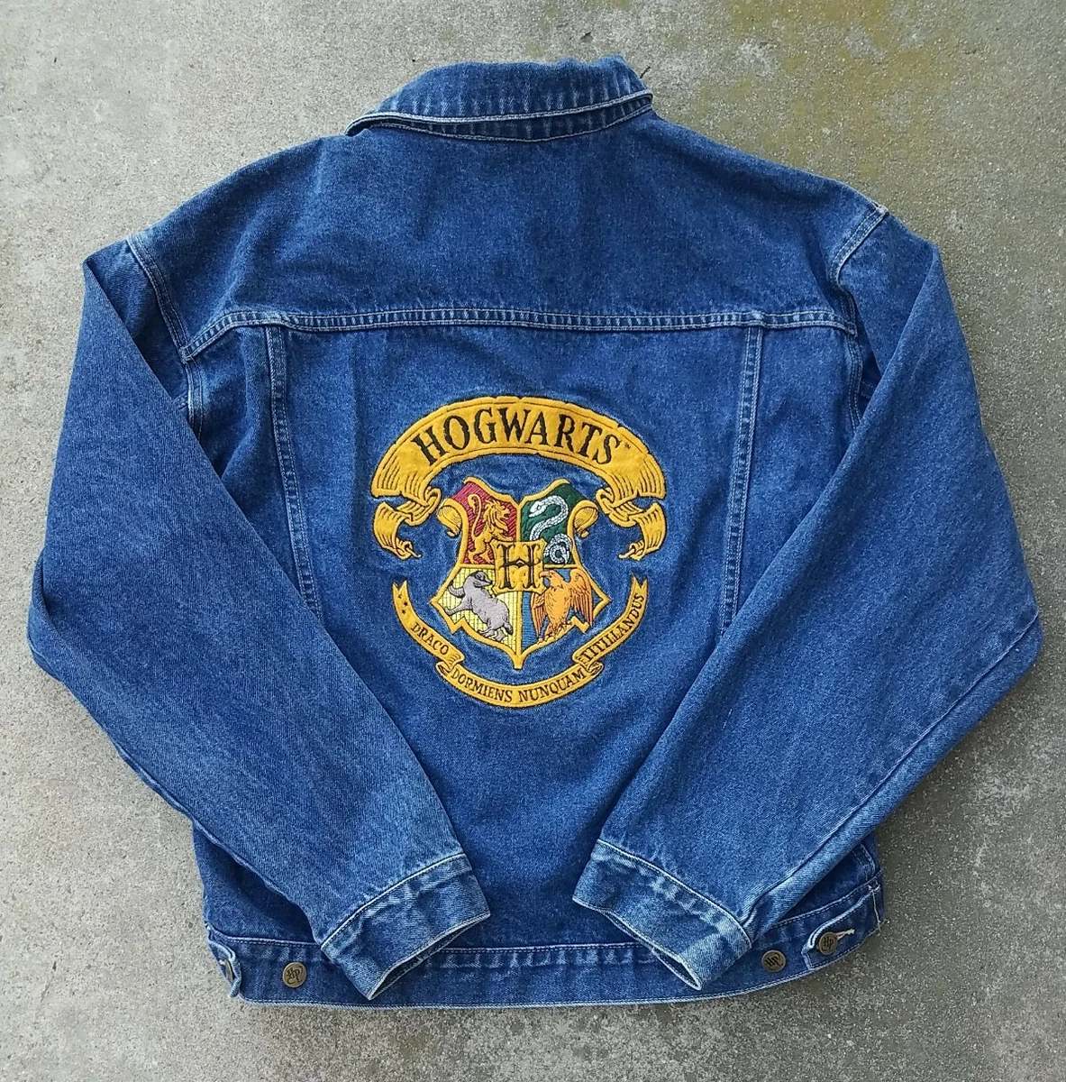 Vintage 2000 Harry Potter Hogwarts Denim Jacket Official Warner Bros size L used