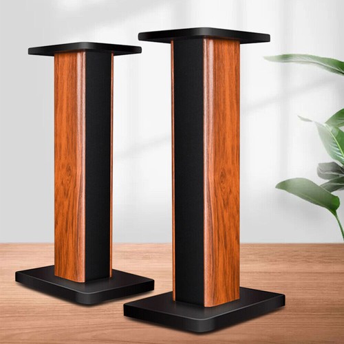 Bookshelf Floor Speaker Stands 1Pair Wood Column Home Theater Speaker Bookshelf - Picture 23 of 23