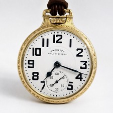 Hamilton 992B Railway Special Pocket Watch 16S 21J Model 5 10K GF Runs 1952