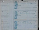 Checks, Confederate States Depository, Wilmington, North Carolina, 1862-1865