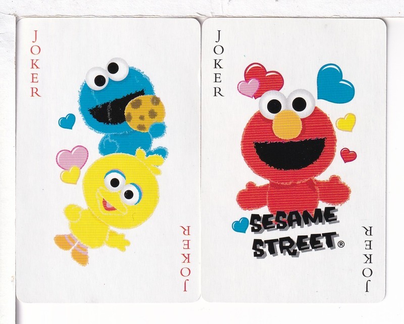 Two Playing Card Jokers, "Sesame Street" Unknown, China, 2000's