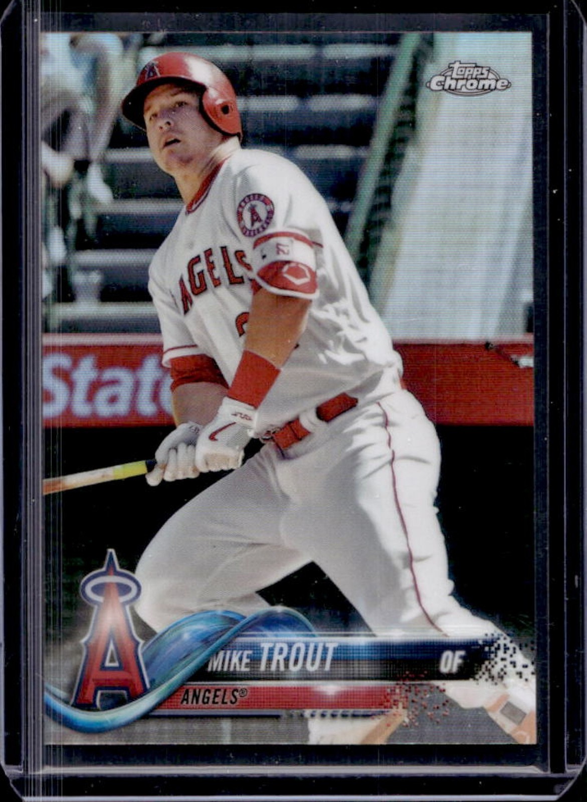 2018 Topps Chrome Mike Trout Refractor #100 Angels
