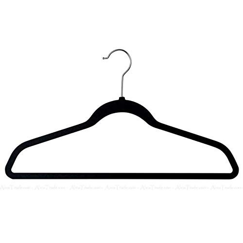 Non Slip Velvet Hangers Anti-slip Heavy Duty One Size White 50.0 Count — image 4