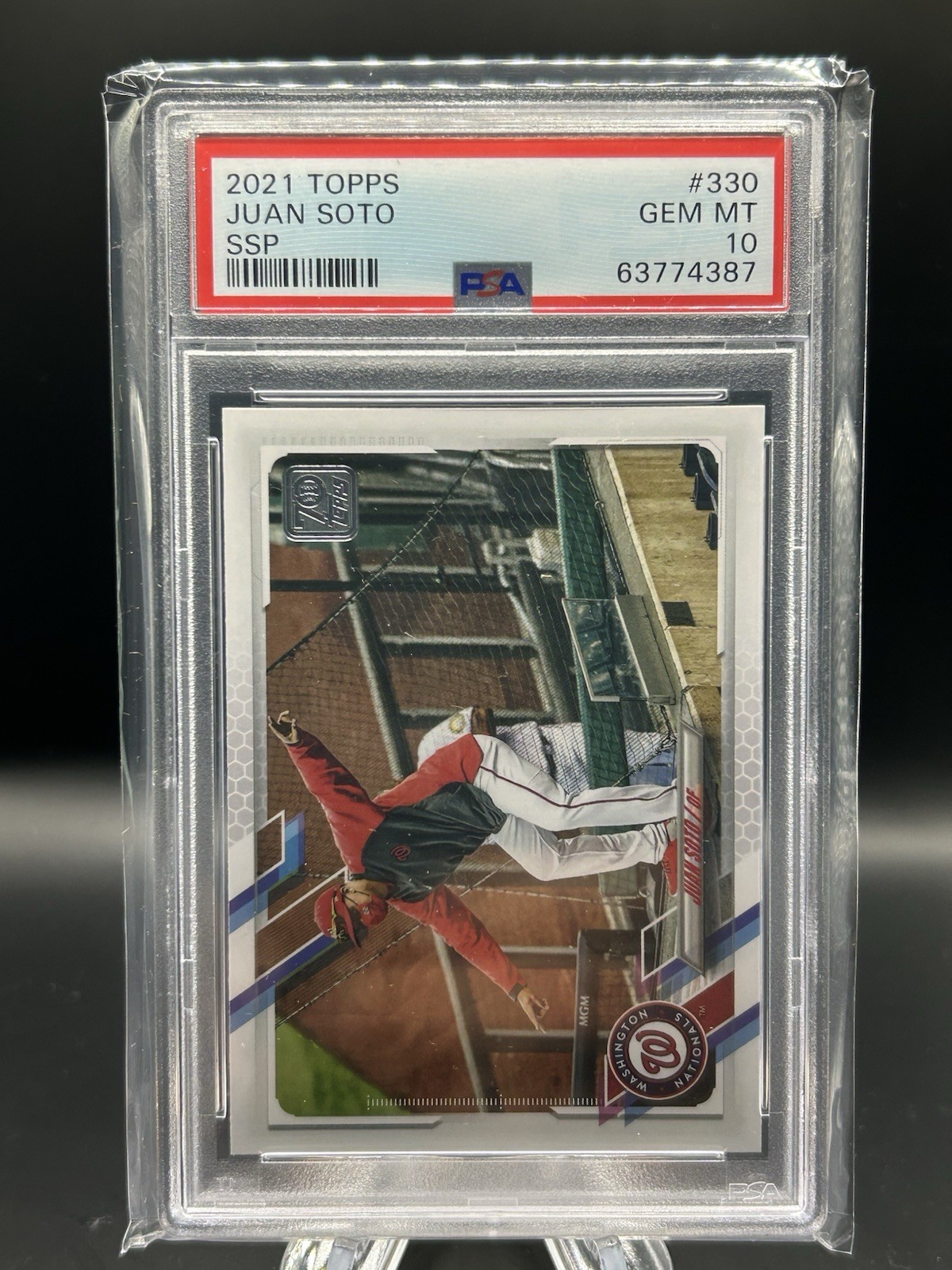 SSP Juan Soto 2021 Topps Mask Variation #330 PSA 10