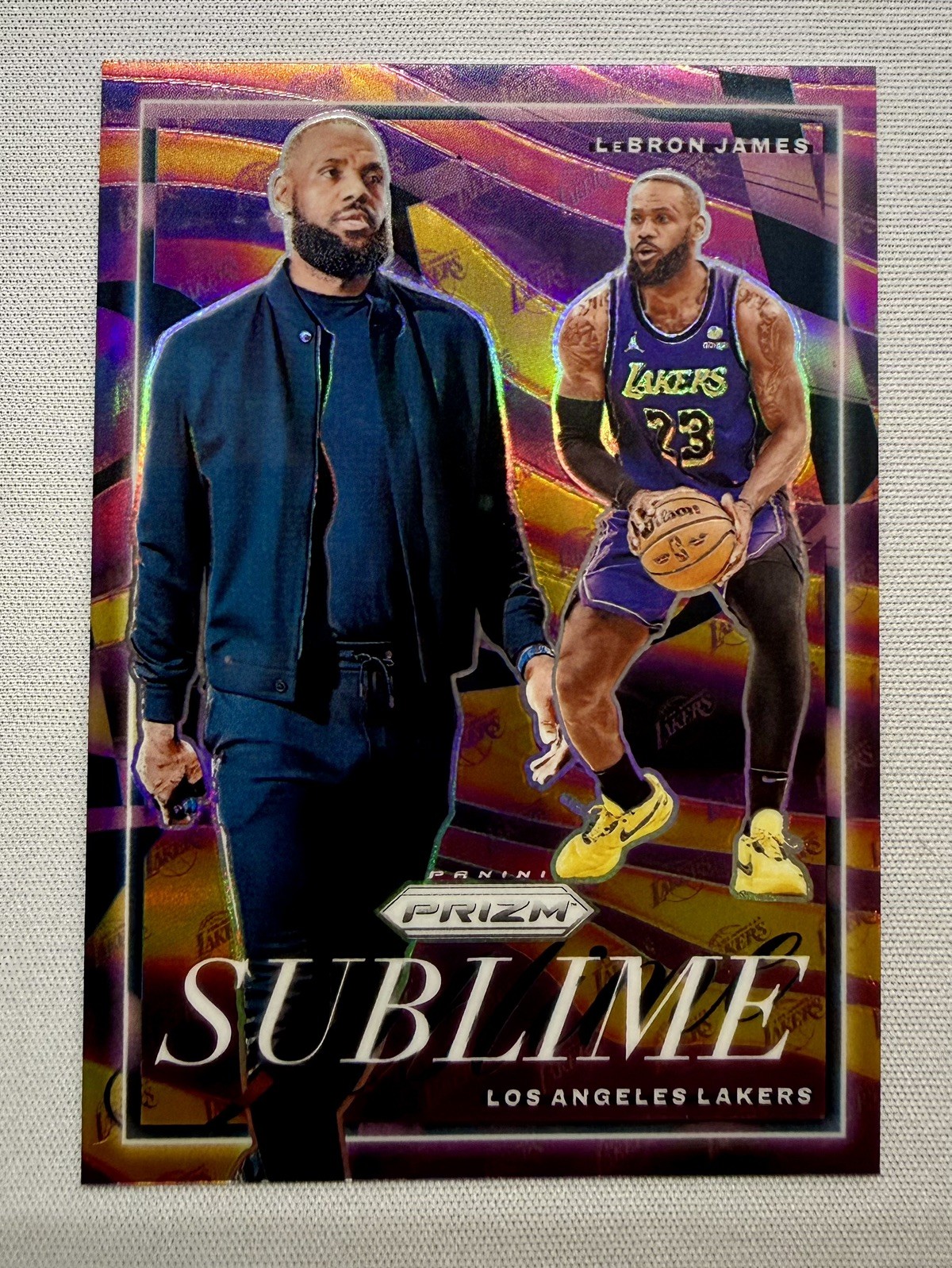 2024-25 Panini Prizm Basketball LeBron James #22 Sublime Case Hit SSP Lakers