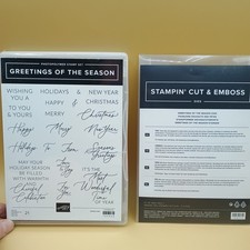 Stampin  Up   Greeting of the Season  Stamp  Die Bundle - Christmas, Holiday