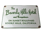 Vintage Beverly Hills Hotel Porcelain Sign - Sunset Boulevard Sign