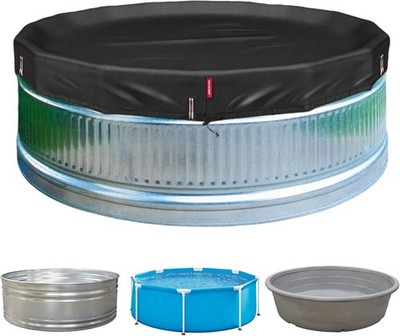 8 ft Round Pool Cover,8ft Stock Tank Pool Cover - [Ultimate Windproof & Tear-Res