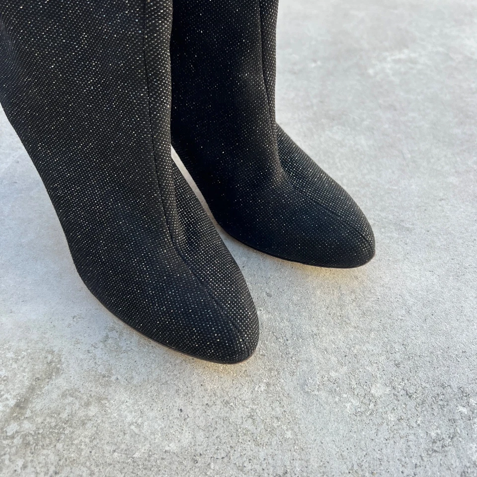 Jimmy Choo | Auténticas botas de aguja de cristal brillante Mavis negras vintage (36) Foto 3 de 4