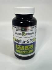 Amazing Formulas Alpha GPC Supplement  600 Mg Per Serving  60 Capsules 7/26