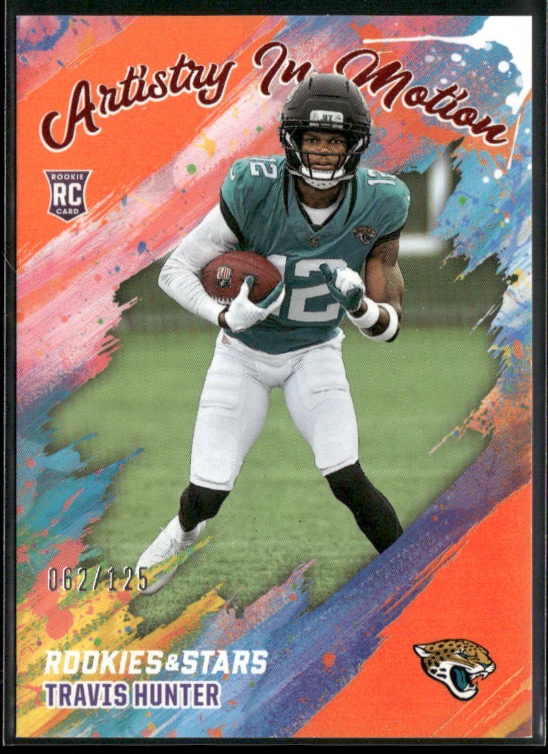 2025 Panini Rookies & Stars #8 Travis Hunter Artistry in Motion Orange /125