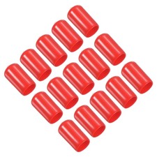 15 Pcs 12.5mm Snooker Cue Tip Cover, Pool Cue Tips Rubber Cover, Red