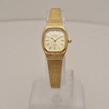 CITIZEN 5930-F90435 Gold Tone Analog Quartz Women Vintage Watch W195 WORKING