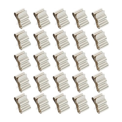 60 Pcs Solar Panel Cable Clips Stainless Steel Double Wire Clamp for Wiring
