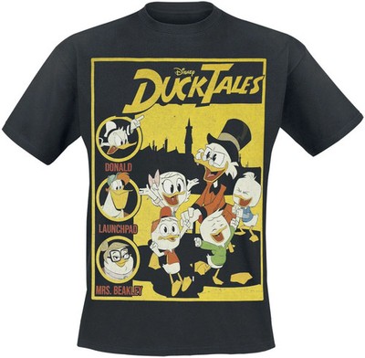 Mickey Mouse T-Shirt Herren DuckTales - Cover schwarz