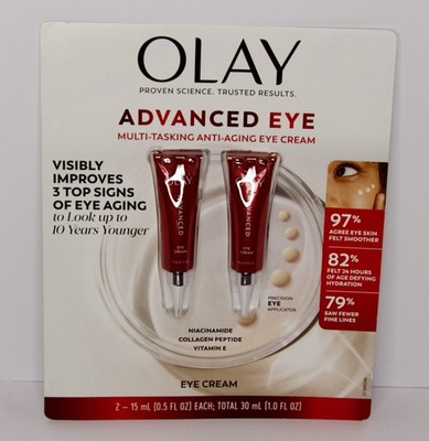 Olay Advanced Anti-Aging Eye Cream 15ml 0.5 fl oz Anti-Wrinkle 2 Pack OB Read