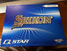 New 12 Srixon Q-Star Pure White Golf Balls 1 Dozen 4 Sleeves Of 3 SpinSkin SeRM
