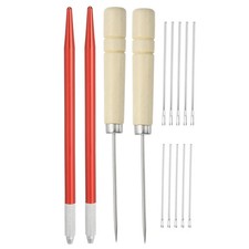 Doll Hair Rooting Holders Kit, 0.6mm/0.8mm Rerooting Needles, Red