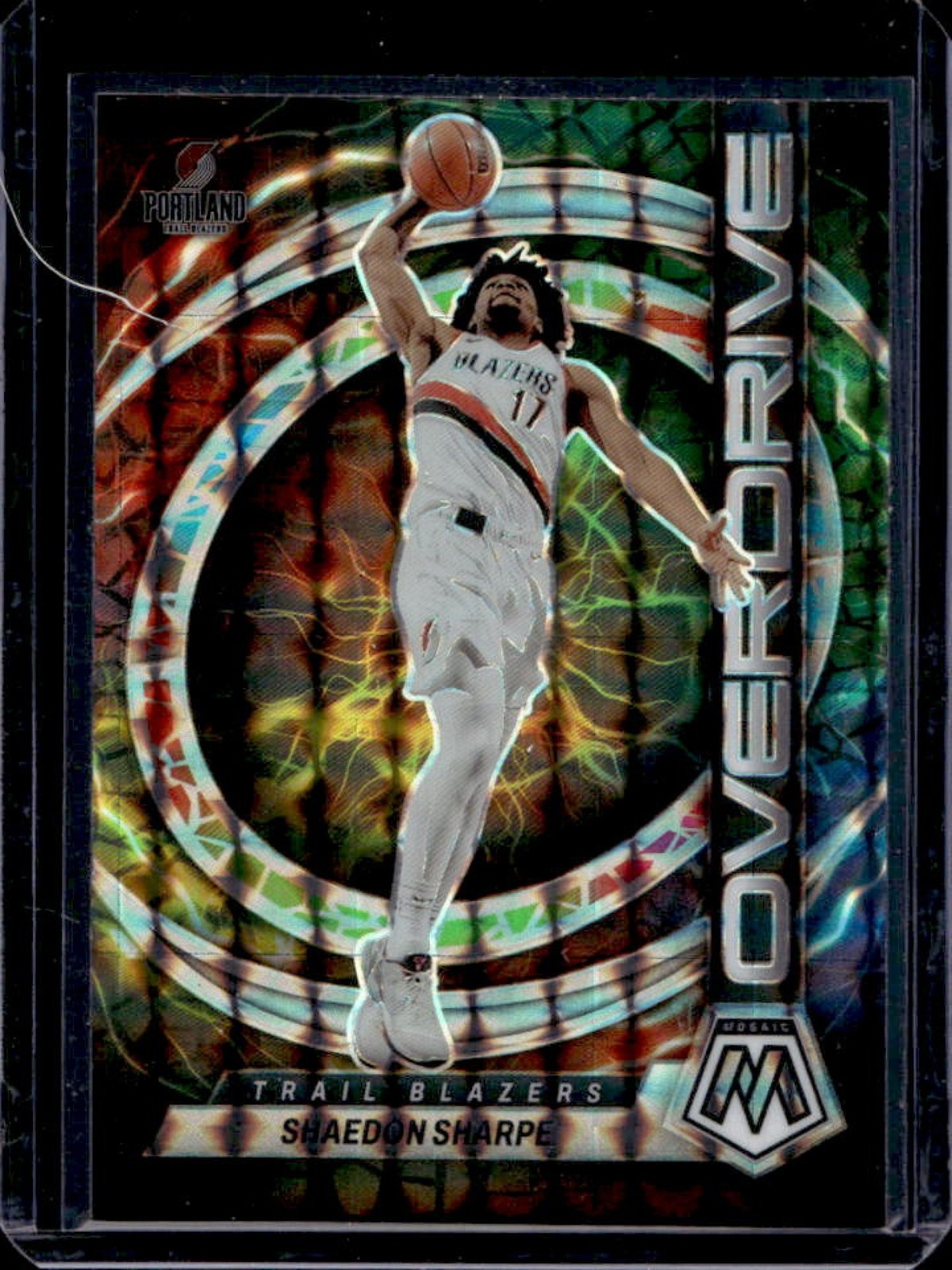 2022-23 Mosaic Shaedon Sharpe Overdrive Rookie RC #23 Trail Blazers