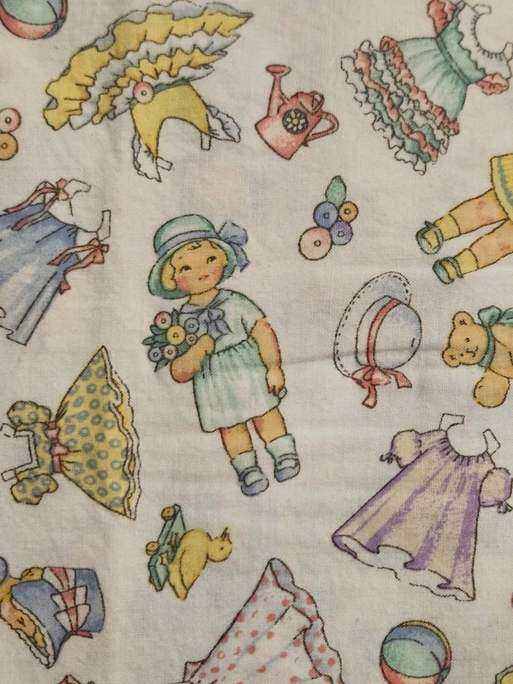 1998 Patty's Paper Dolls Allover By Daisy Kingdom Cotton Quilting Fabric 1 YD - Image 4 of 4