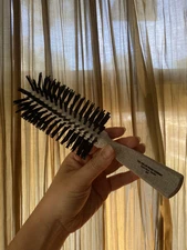 Vintage The Fuller Brush Company 503 Half Round Grey Hairbrush Black Bristles