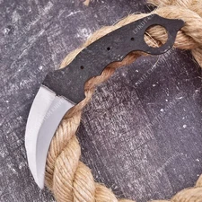 8'' 1095 High Carbon Steel Knife Blank Blade DIY Bushcraft Hunting Knife Making