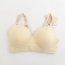truekind Supportive Comfort Wireless Shaping Bra Beige XL with Extenders NEW