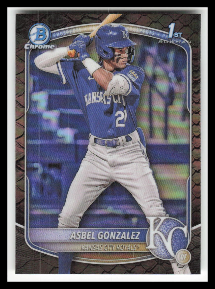 2025 Bowman Chrome Prospects Reptilian Refractors #BCP4 Asbel Gonzalez