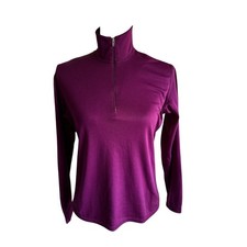 Patagonia Capilene Quarter Zip Purple Plum S 100% Made in USA Gorpcore
