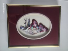 W J Fang Mixed Media Fiber Art Framed Textile Sculpture Abstract Wall Art Signed