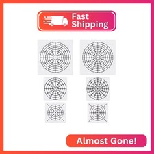 YKW 6 Pieces Mandala Dot Tool Template Set, 4/8/12/16 Segment Creative Mandala R