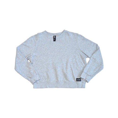 Mountain Hardwear Organic Cotton Logo Crew Sweatshirt Heather Gray Pullover Top