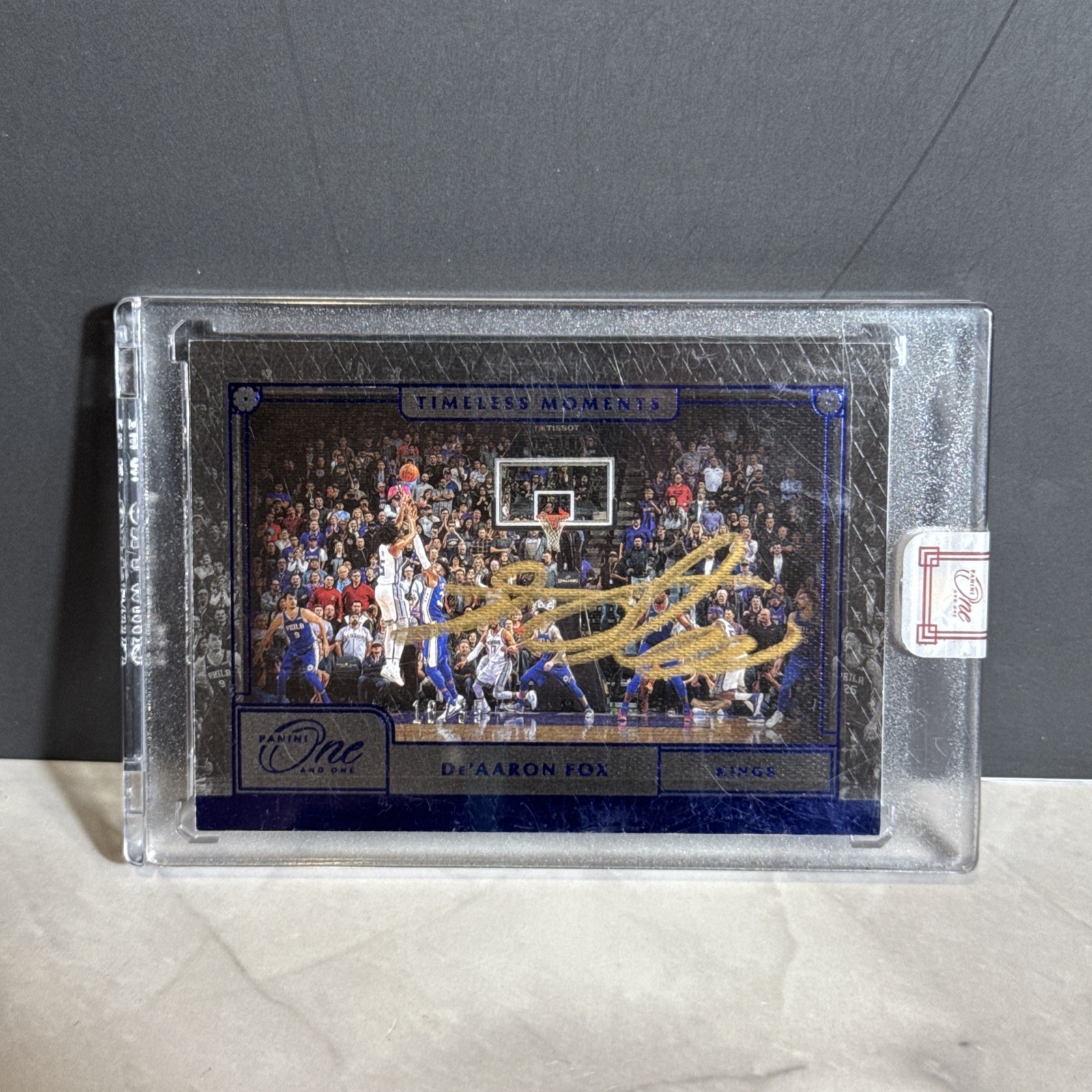 2020 Panini One And One Timeless Moments Blue De'Aaron Fox AUTO /35 #TML-DAF