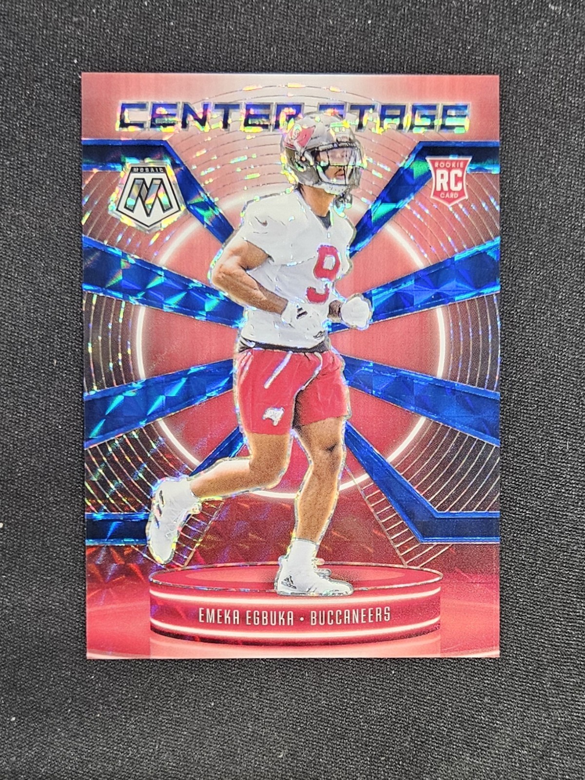Emeka Egbuka /99 Blue Mosaic Center Stage Rookie 2025 Panini #5 TB Buccaneers