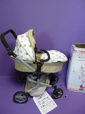 Bayer Chic 2000 Puppen Wagen Kombi Puppenwagen Sportsitz MIKA Bärchen beige