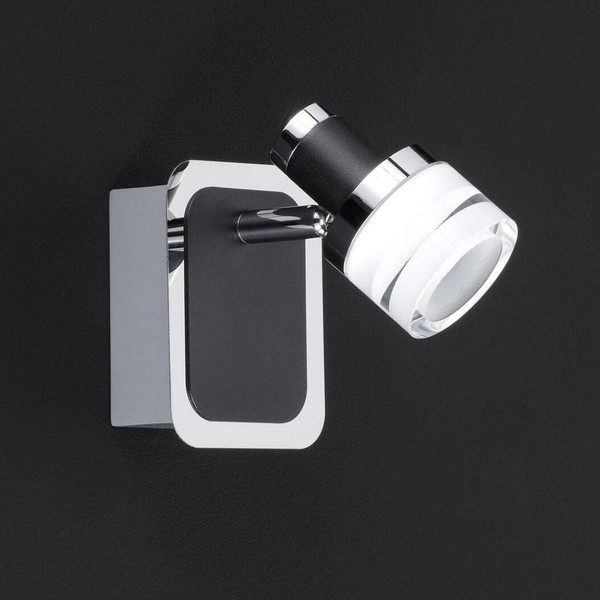 Wandleuchte Spotstrahler Wandspot Wohnzimmerlampe Schwarz Schwenkbar Led H 13 Cm-image