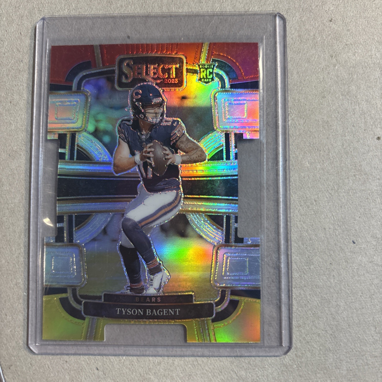 2023 Panini Select Red and Yellow Prizms Die Cuts #18 Tyson Bagent