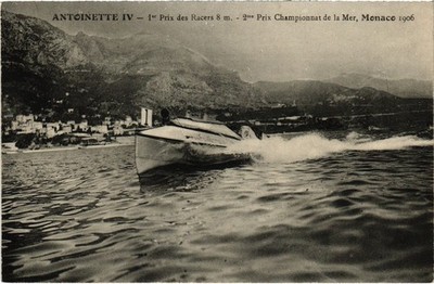 PC MONACO ANTOINETTE IV - 1. PREIS DER RACER 8 M. - 1906 Luftfahrt (a75683)