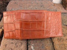 Wild Alligator TriFold Wallet croc gator swamp leather hide Tri Formal SP1