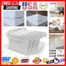 Luxury Bed Sheet Holders for Corners - 4PCS Easy Install System for Better Sleep