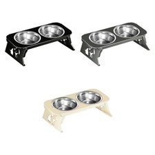 Elevated Dog Bowls Versatile Foldable Dog Feeder Food Dishes Raised Dog Bowl
