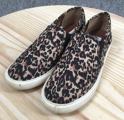 Steve Madden Leopard Print Slip On Sneakers Women's Size 6 Casual Shoes