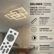 Plafoniera Briloner Plafoniera LED 40W SmartHome Telecomando