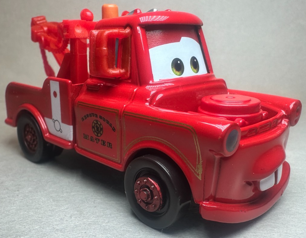 Disney Pixar Cars Toons Rescue Squad Mater Red Firetruck Diecast 1