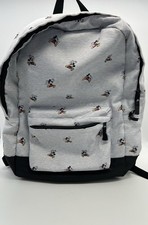 Disney Store Backpack Mickey Mouse Allover Print Large Gray 18" Never Used